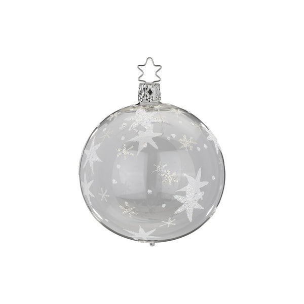 Sparkling Sky Ball, transparent, 2.4" by Inge Glas of Germany