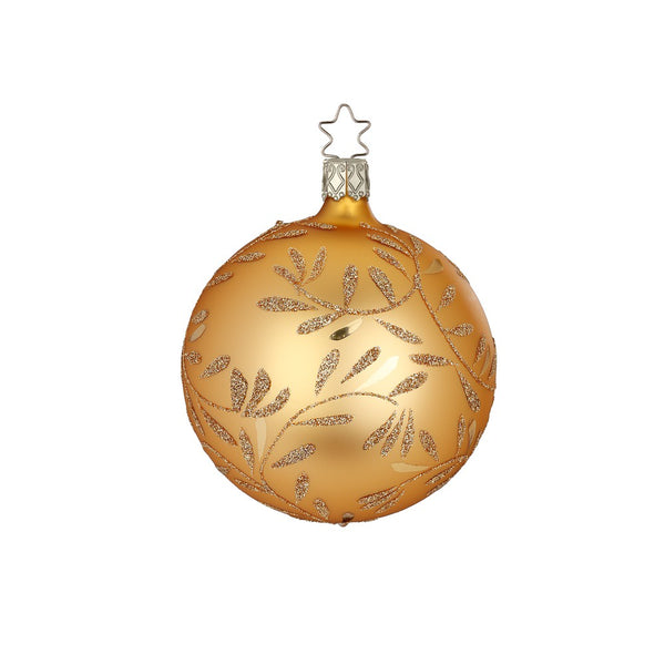 Delights Ball, inkagold matte, 2.4" by Inge Glas of Germany