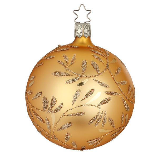 Delights Ball, inkagold matte, 4"  by Inge Glas of Germany