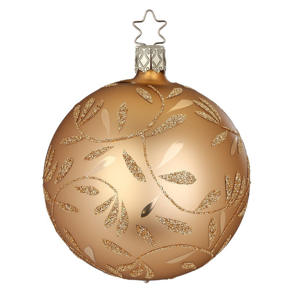 Delights Ball, brocade matte, 4" by Inge Glas of Germany