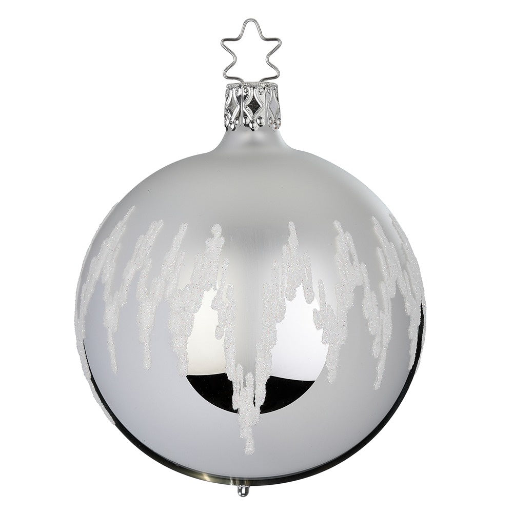 Festive Joy Ball, silver shiny, 4