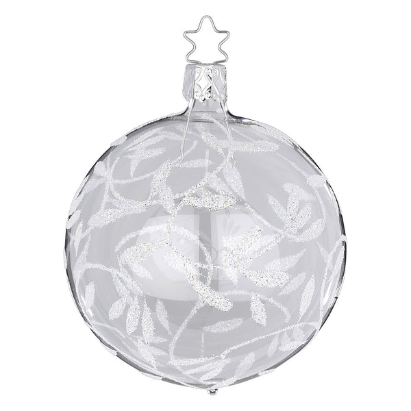 Delights Ball, transparent, 4" by Inge Glas of Germany