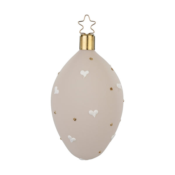 Spring Love, Egg, beige velvet by Inge Glas of Germany