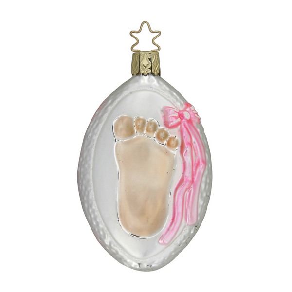 Baby's Footprint Ornament, blue by Inge Glas of Germany