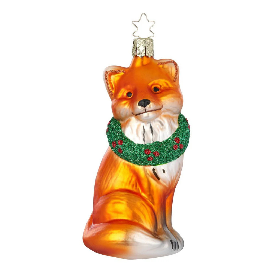 Fox in a Festive Wreath by Inge Glas of Germany