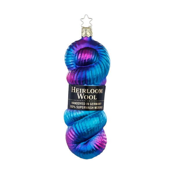 Handdyed Yarn, turquoise by Inge Glas of Germany