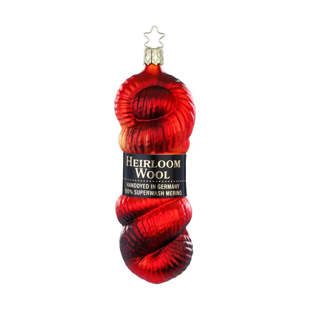 Handdyed Yarn, orange by Inge Glas of Germany