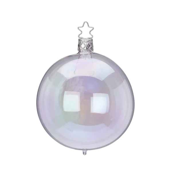 Ball, iridescent, 3.2" by Inge Glas of Germany