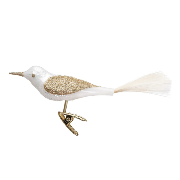 Birdie, porcelain white opal by Inge Glas of Germany