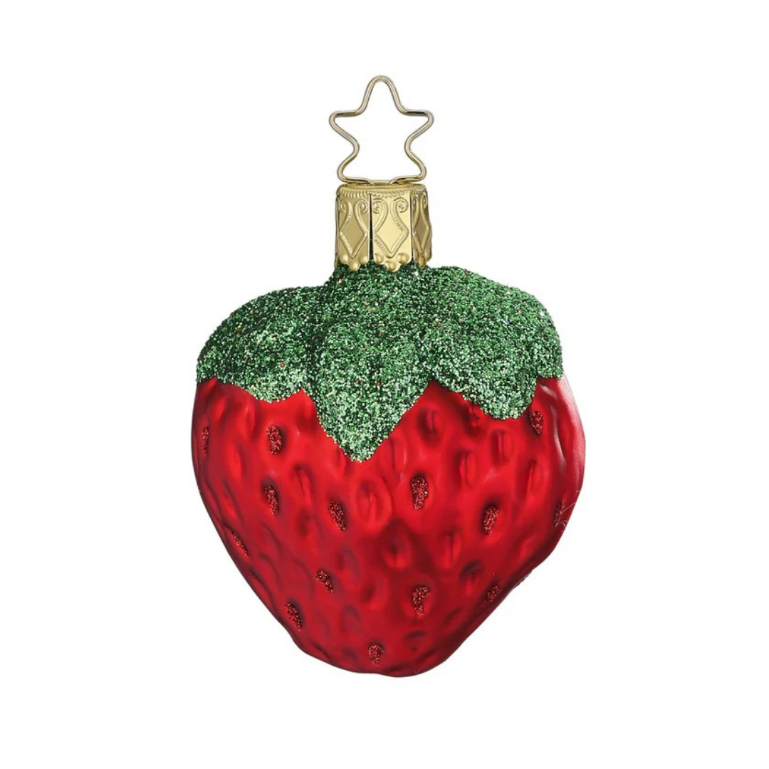Strawberry Ornament by Inge Glas of Germany