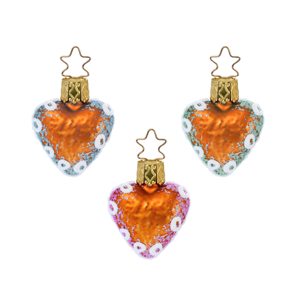 Lebkuchen Hearts, glittered by Inge Glas of Germany