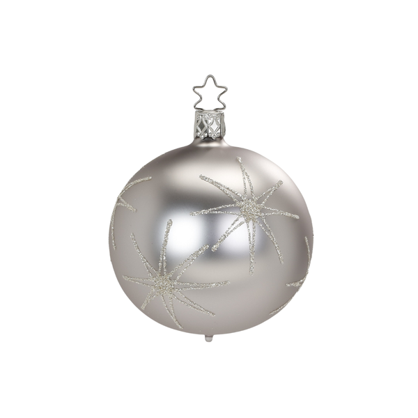 Evening Star Ball, tin, 6cm, by Inge Glas of Germany