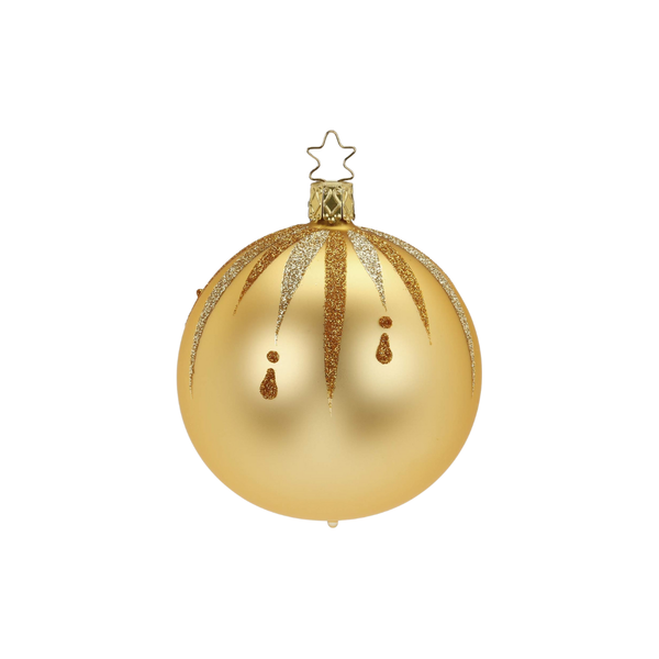 Fancy Ball, Inkagold matte, 6cm, by Inge Glas of Germany