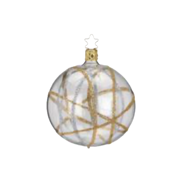 Strings Ball, transparent, 2.4"  by Inge Glas of Germany