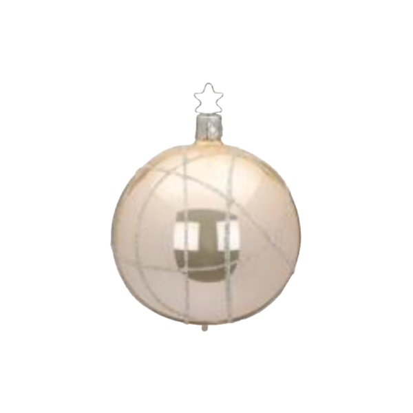 Strings Ball, champagne opal, 2.4"  by Inge Glas of Germany