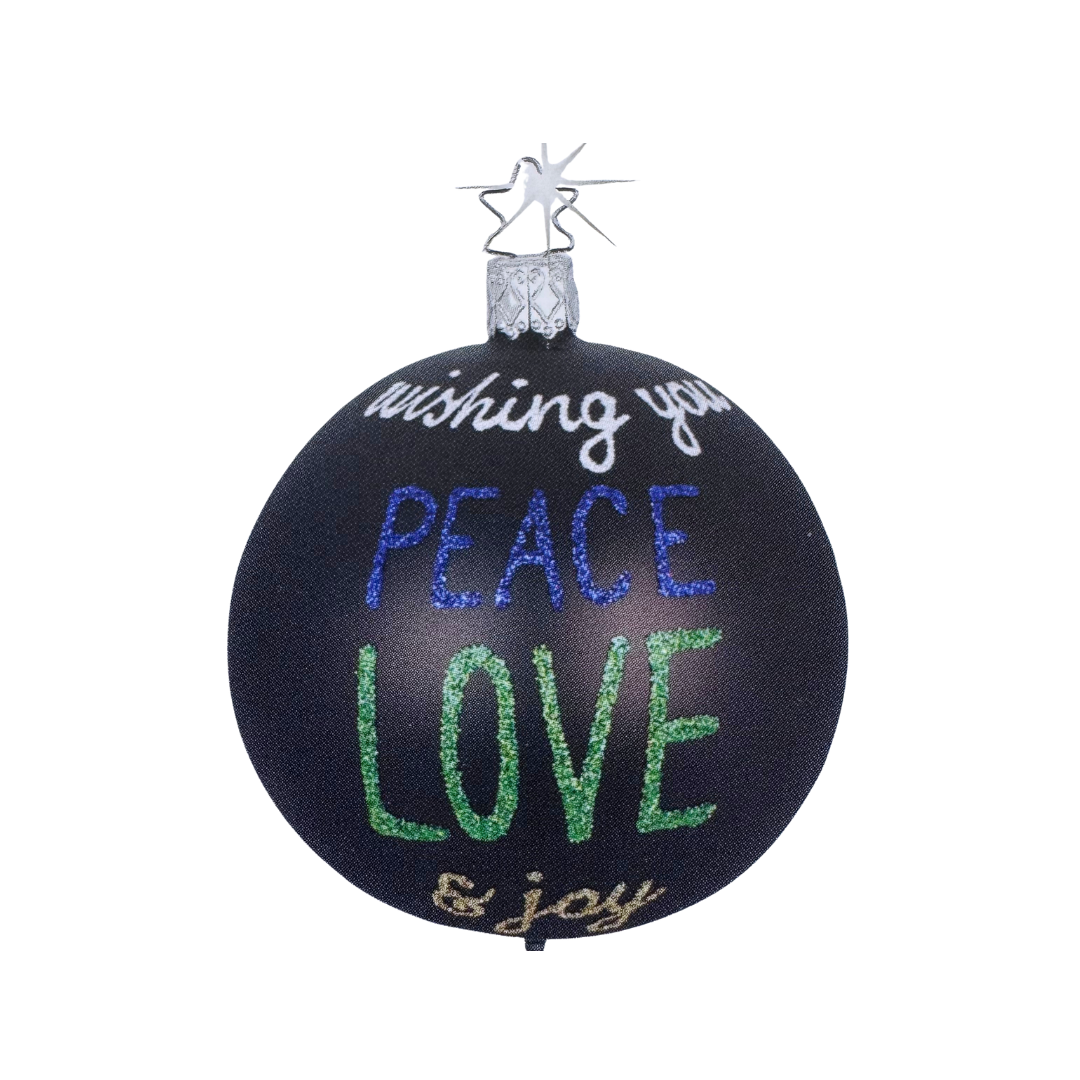 Peace, Love and Joy, anthracite, 8cm, by Inge Glas of Germany