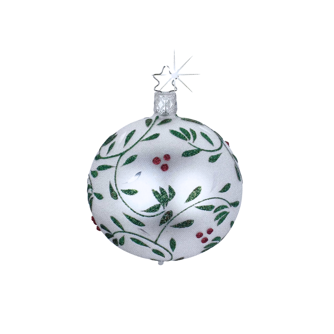 Berry Delights, white, 6cm by Inge Glas of Germany