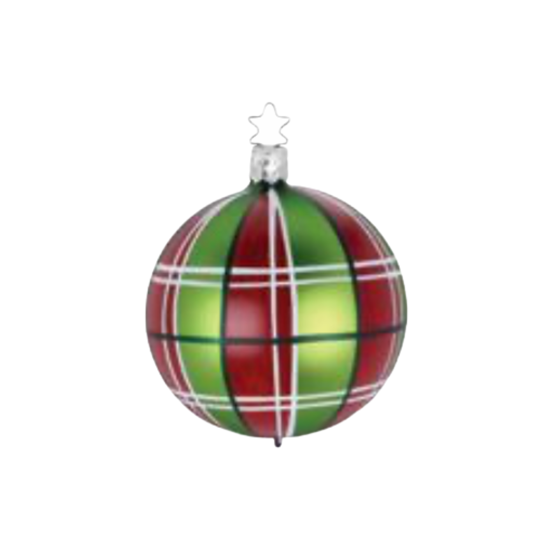Christmas Check Ball, apple green, 2.4