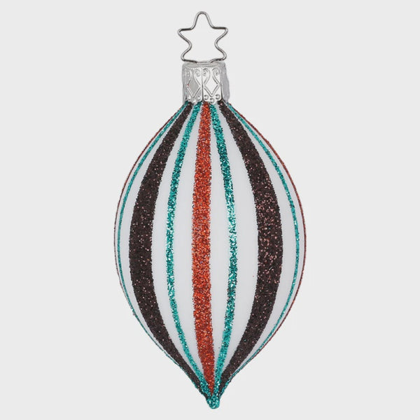 Egg, Retro Stripes, white by Inge Glas of Germany