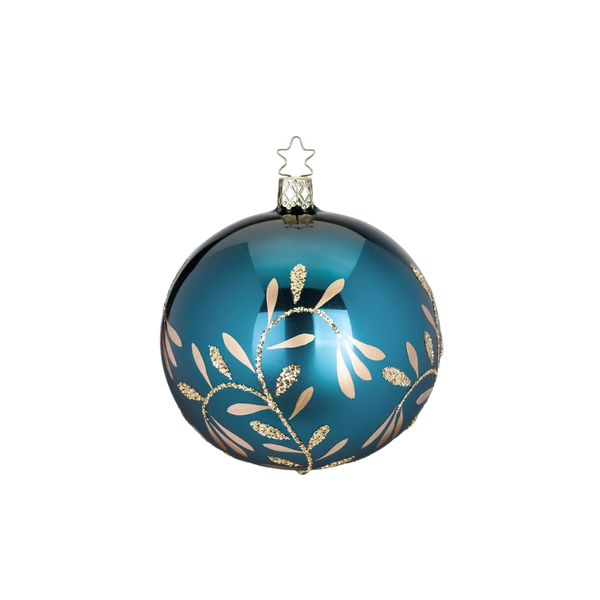Vintage lightness Ball, ocean blue, 6cm by Inge Glas of Germany