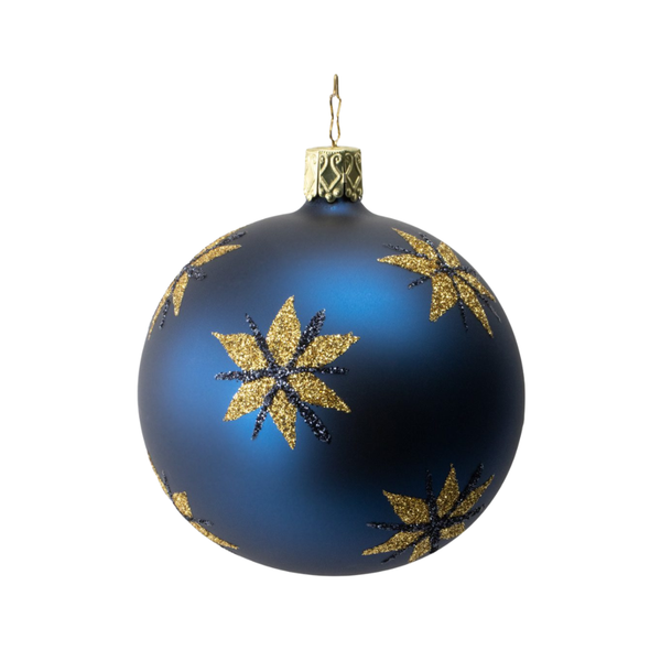 Magic Stars Ball, ocean blue, 8cm by Inge Glas of Germany