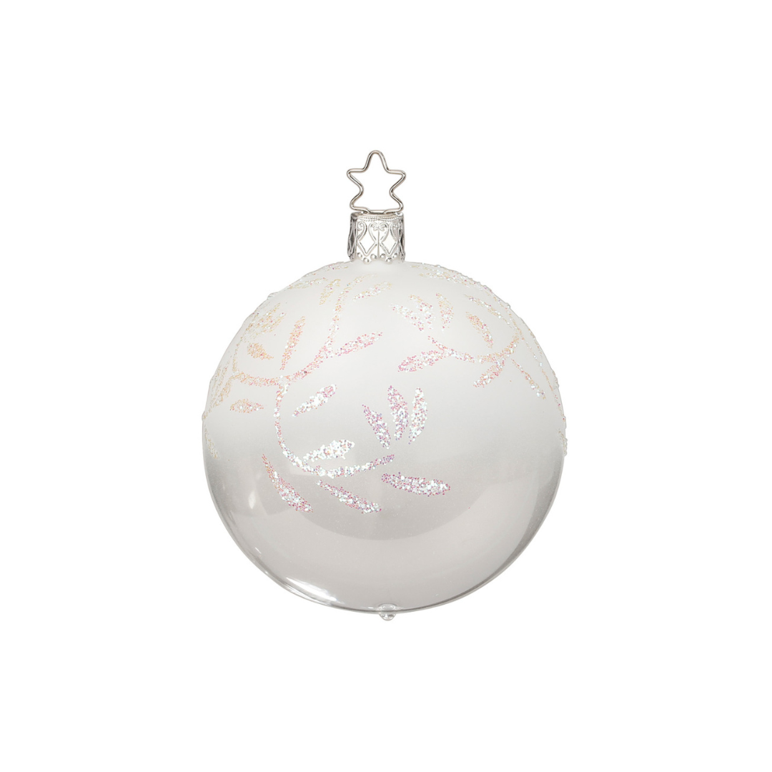 Pure Lightness Ball, porcelain white and transparent, 6cm Inge Glas of Germany