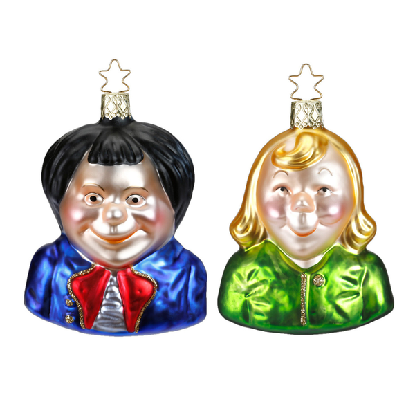 Max and Moritz Set Ornament by Inge Glas of Germany