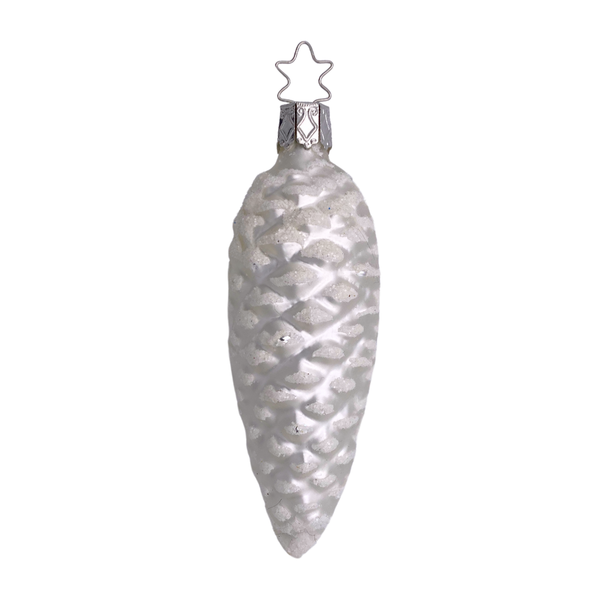 Silver Dusted Pinecone Ornaments by Inge Glas of Germany