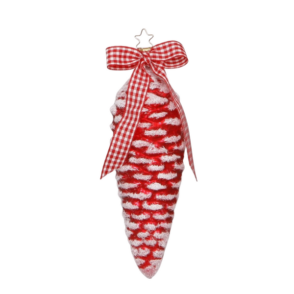 Red and White Pinecone by Inge Glas of Germany