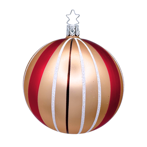 Innocent Stripes Ball, 10cm by Inge Glas of Germany