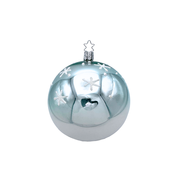 Lovely Stars Ball, mint shiny, 6cm Inge Glas of Germany