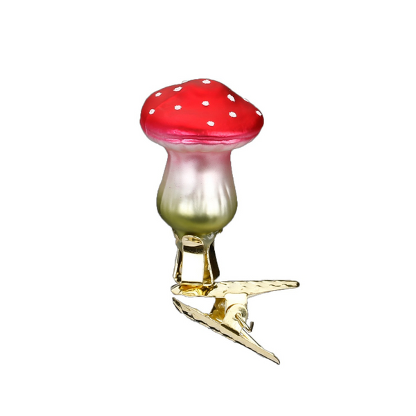 Flat Fly Agaric Mushroom Ornament by Inge Glas of Germany