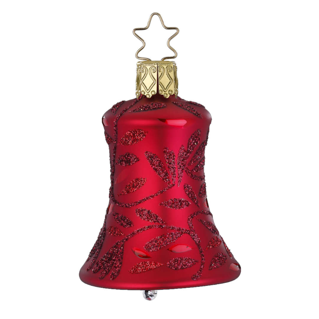 Delights Bell, red matte, 7cm by Inge Glas of Germany