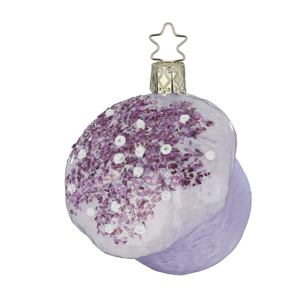 Muffin Ornament, lilac by Inge Glas of Germany