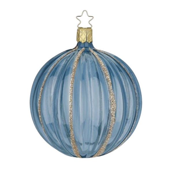 Phantasy Ball, blue, 3.8" by Inge Glas of Germany