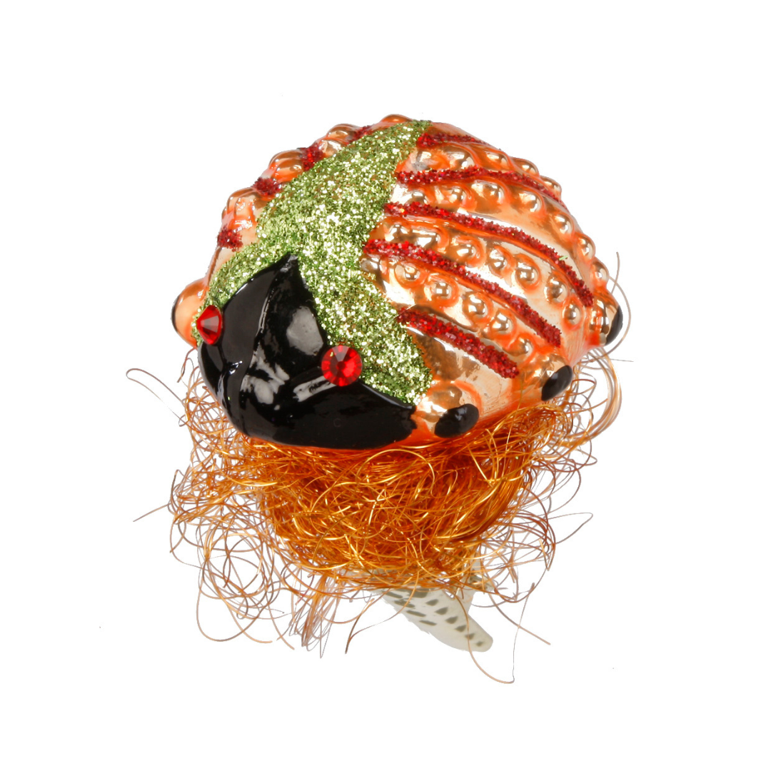 Glitter Beetle, small in Orange by Inge Glas of Germany