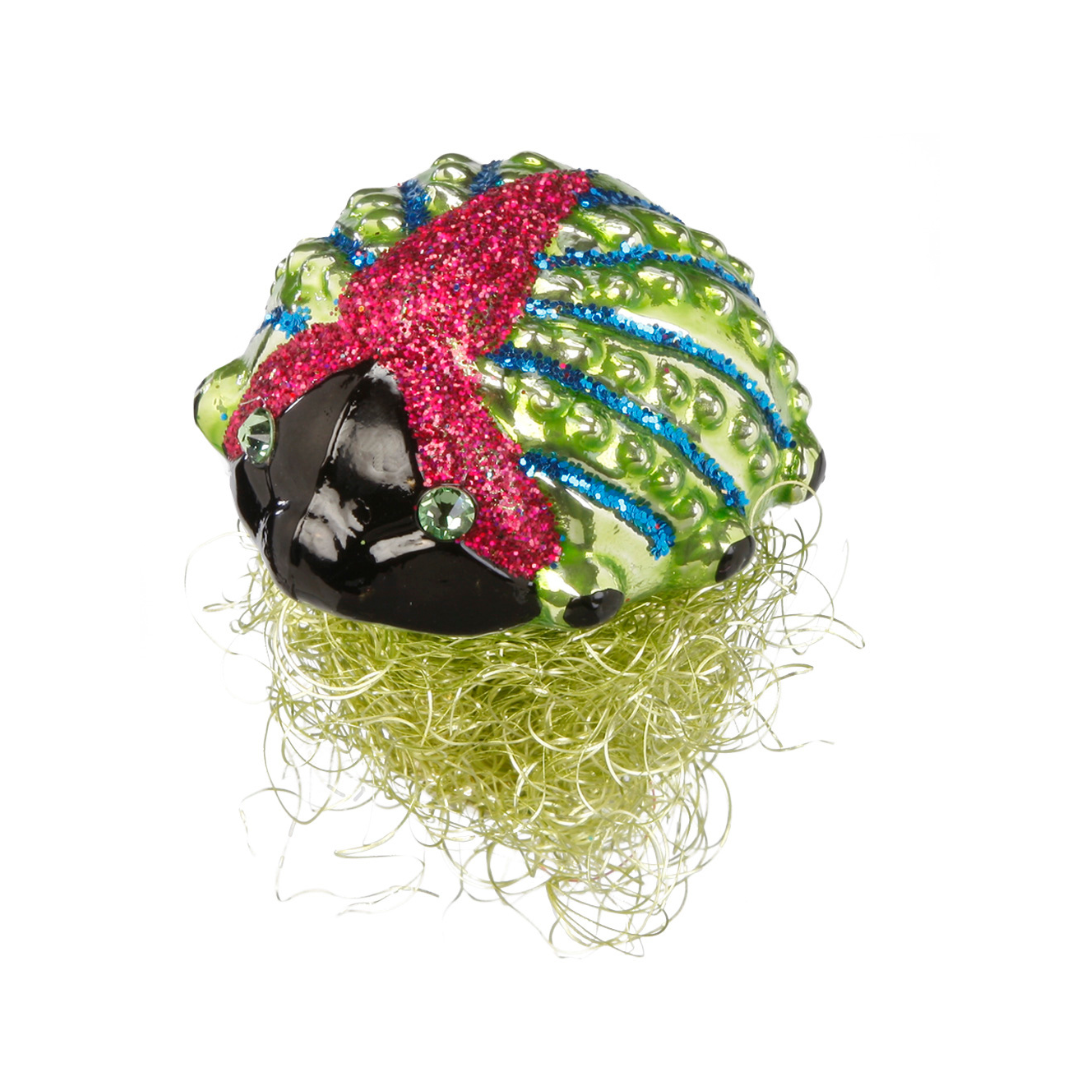 Glitter Beetle, small in Lime by Inge Glas of Germany