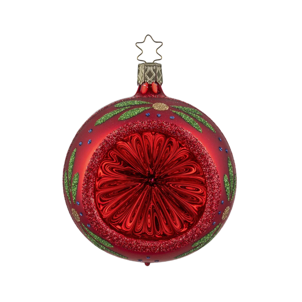 Blossom Glamour Reflector, red shiny, 3.2" by Inge Glas of Germany