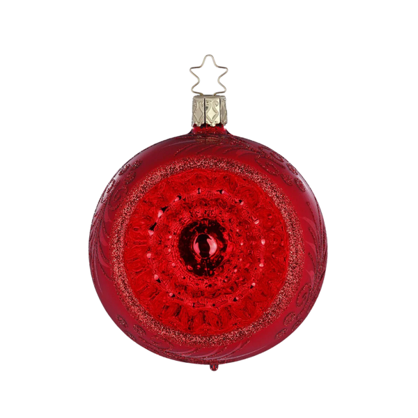Traditional Reflector, red shiny, 3.2" by Inge Glas of Germany