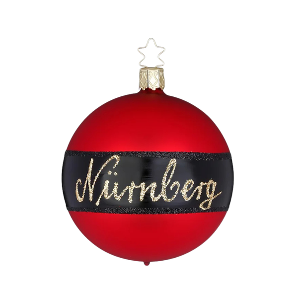 Nurnberg Ball 3.2",red matte by Inge Glas of Germany