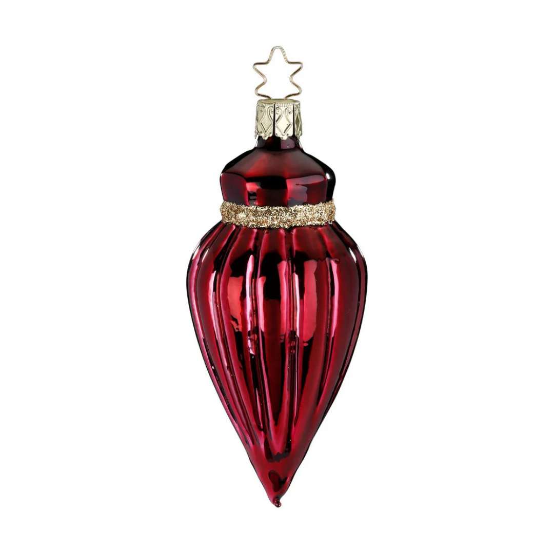 Jewel Ornament, burgundy by Inge Glas of Germany