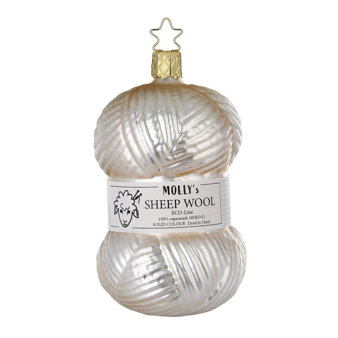 Fine Wool Ornament, beige by Inge Glas of Germany