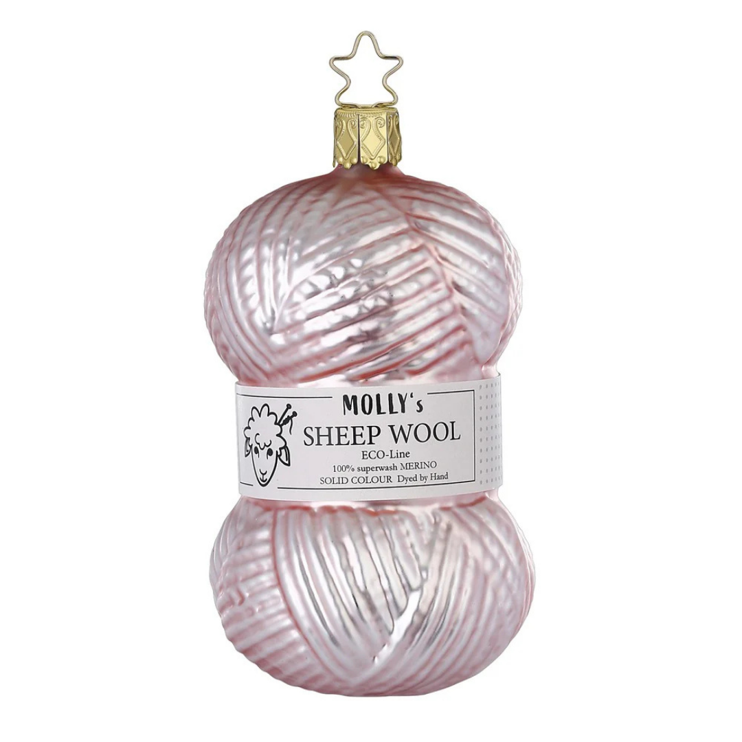 Fine Wool Ornament, rose by Inge Glas of Germany