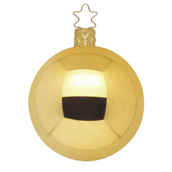 Ball, inkagold shiny, 4.8" by Inge Glas of Germany