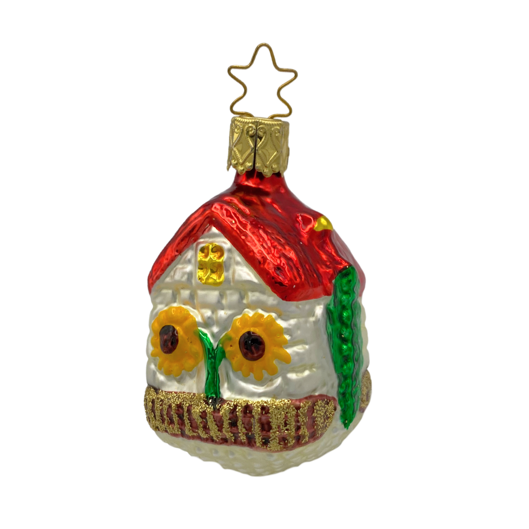 Sunflower Cottage Ornament by Inge Glas of Germany