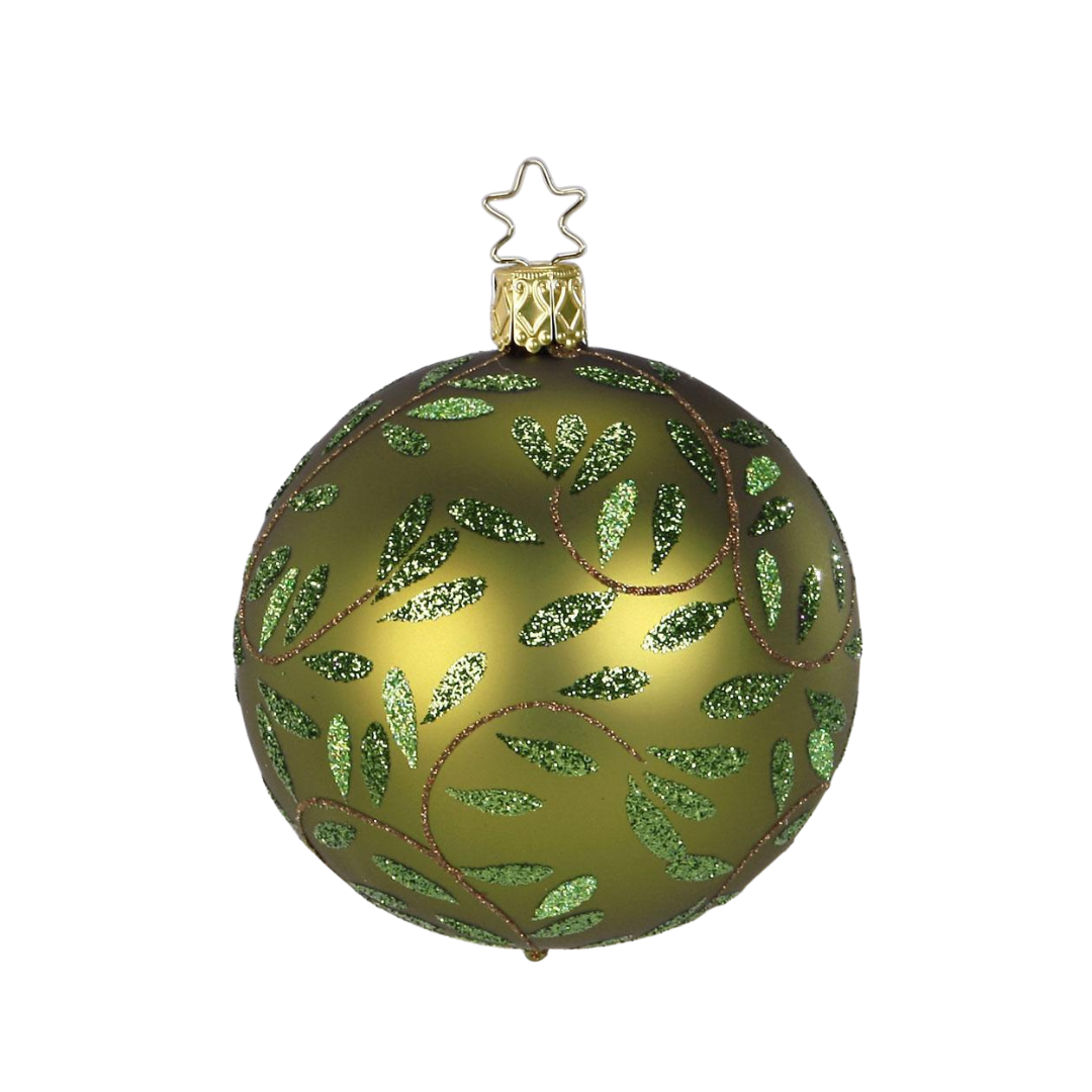 Delights Ball, loden, 8cm by Inge Glas of Germany