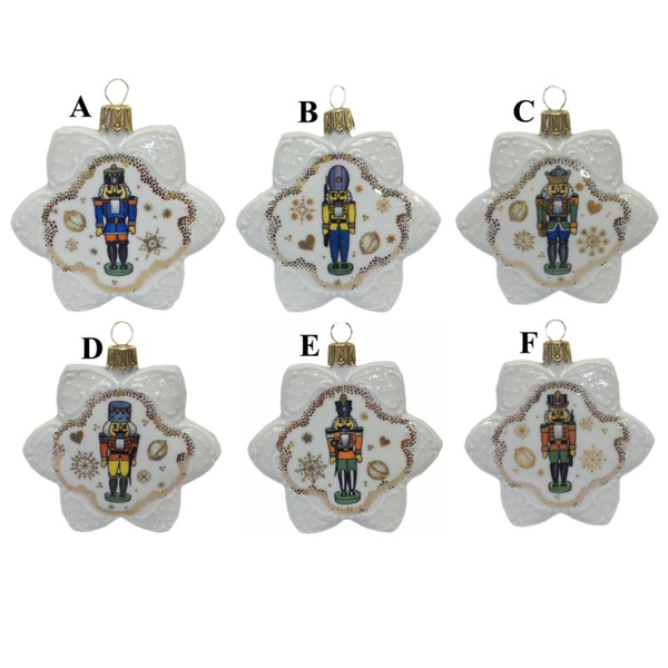 Porcelain Nutcracker Star Ornament by Lindner Porcelain