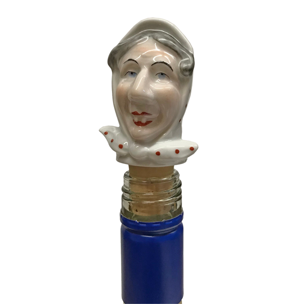 Porcelain Lady Wine Stopper by Lindner Porcelain