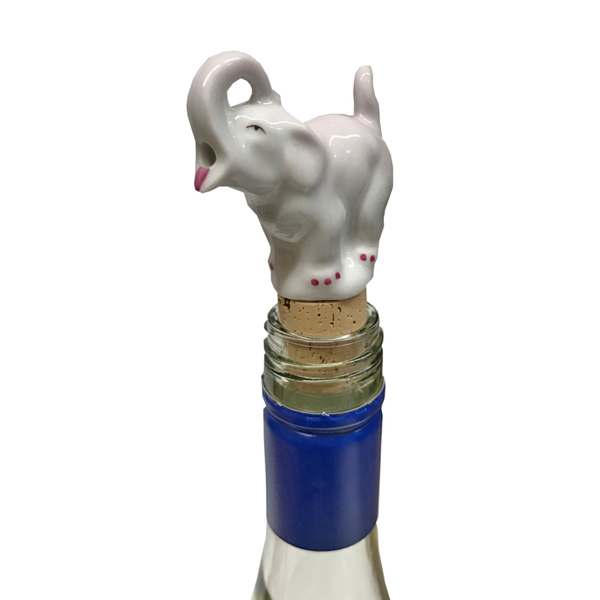 Porcelain Elephant Schnapps Pourer by Lindner Porcelain