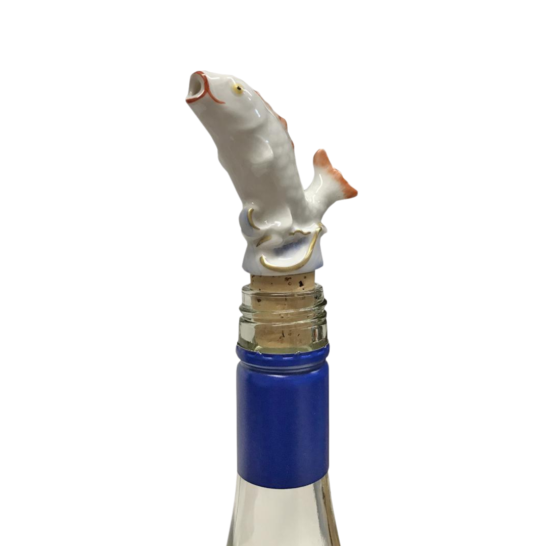 Porcelain Fish Schnapps Pourer by Lindner Porcelain